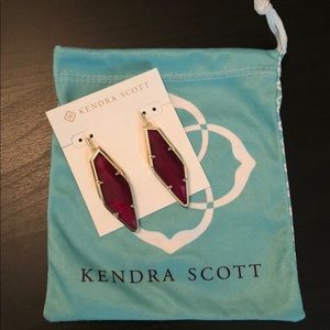 Kendra Scott Bexley Drop Earrings in Burgundy